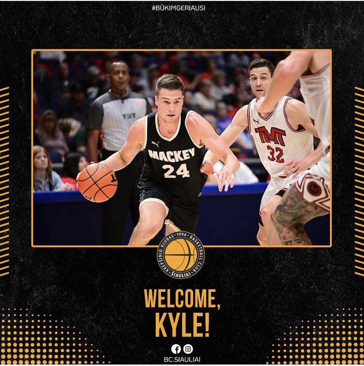 Congratulations to Kyle Mangas on signing with BC Siauliai in Lithuania!  

<a href="/Kmango2/">Kyle Mangas</a> comes off an All-Star rookie season in the Czech Republic where he was named to the All-Import team.  

BC Siauliai will be competing to play in the <a href="/BasketballCL/">Basketball Champions League</a>.