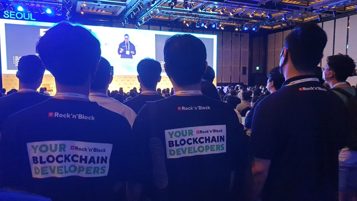 RocknBlockDev's tweet photo. Despite natural disasters, we are continuing our participation in the Korea Blockchain Week. 
We hope you are safe! @kbwofficial 

#코리아블록체인위크 #KoreaBlockchainWeek https://t.co/7DxJlNXlS1