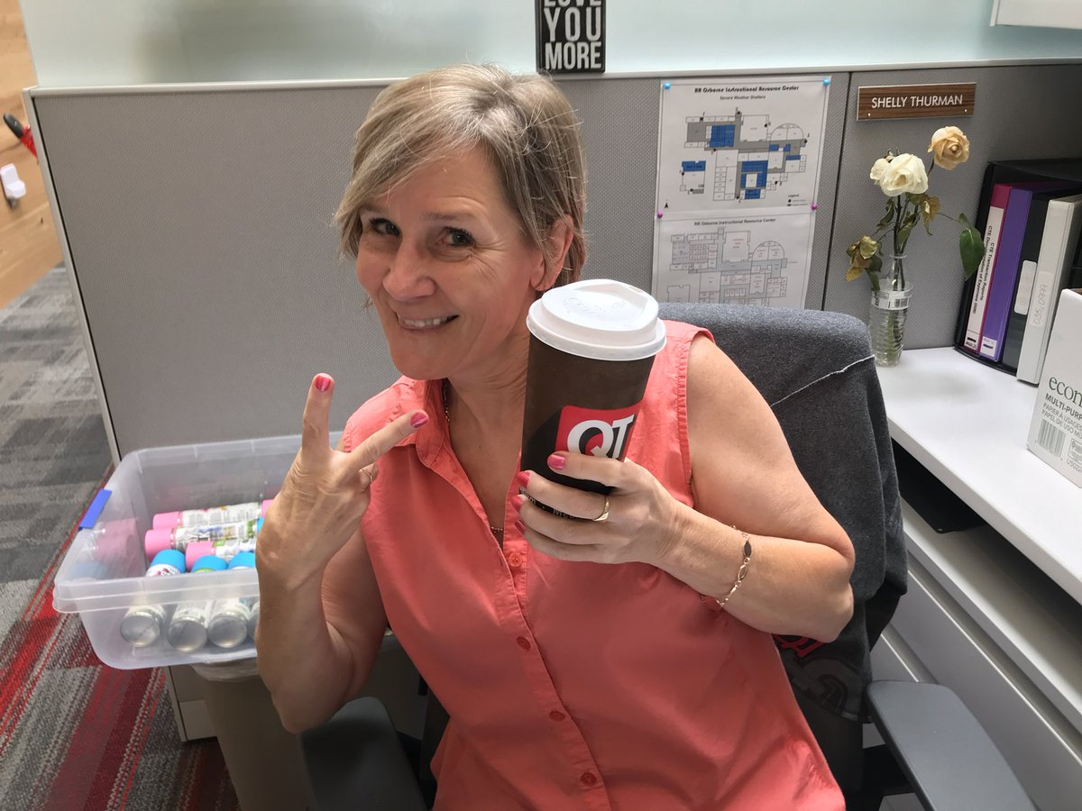 OATCHealthcare's tweet photo. Thank you, Shelly Thurman for all you do for @RoadrunnersOATC and @OlatheCTE Enjoy the coffee! #AmazingGray https://t.co/Lh25P1UNvd