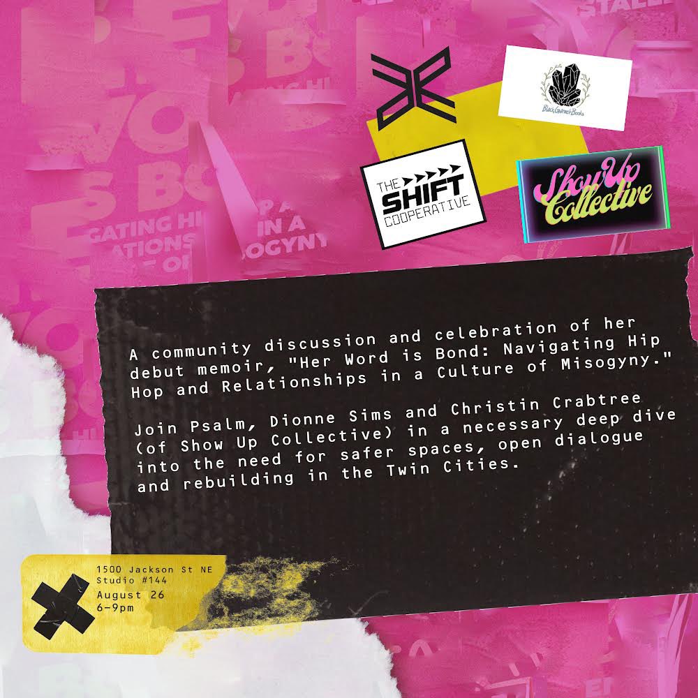 🚨 TWIN CITIES 🚨

Let’s have a conversation on August 26th at <a href="/PFUNCTIONARY/">Public Functionary</a> about how to make Minneapolis a safer place to love and perform music. 

I’ll be in convo with Dionne Sims + <a href="/Christin612/">ward 9 enthusiast 🦀</a>, and I’ll also be selling + signing books. 

Pull up. Let’s talk!

Boost / RT