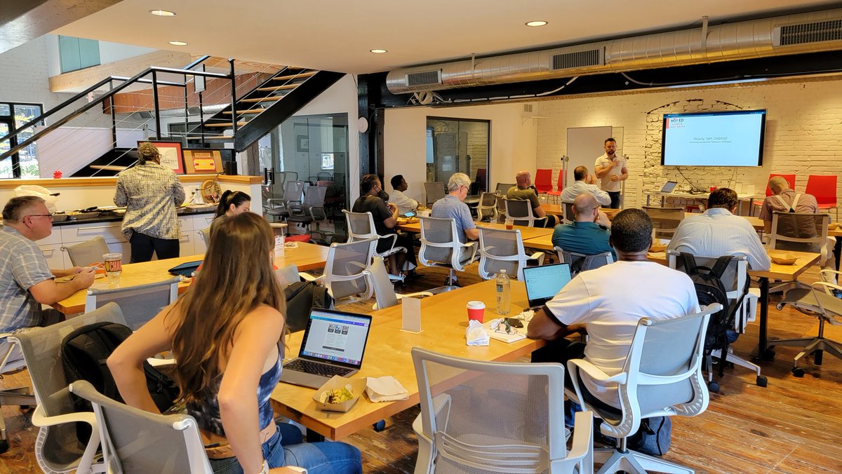 TomSnyderRIoT's tweet photo. Love in person lunch and learns at #RIoTLabs. Thanks to Cornerstone for their session on #DevSecOps (and for the 🌮 bar!) https://t.co/4OdoRToWfV
