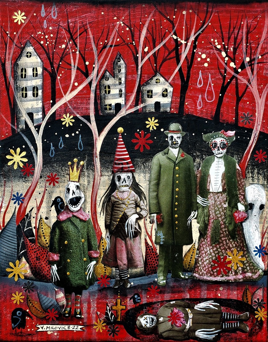 brokentoyland's tweet photo. FUNERAL, 8x10, multimedia on canvas. #art #outsiderart #nobrow #multimedia #myart #deadartist https://t.co/vzIqsU84iN
