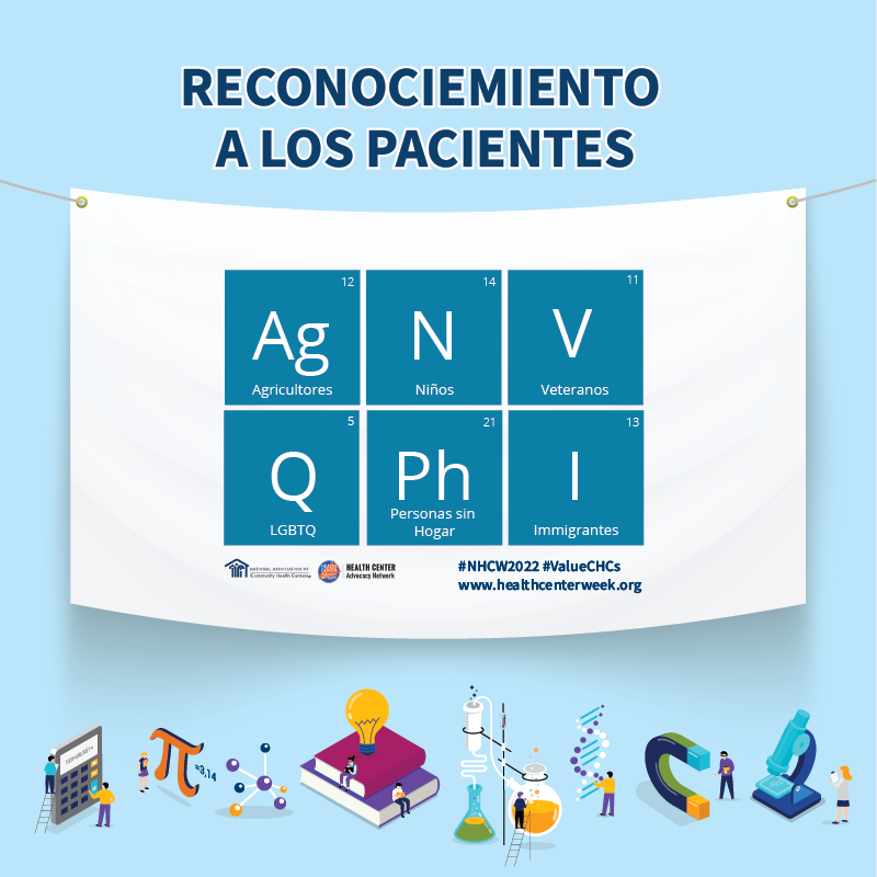 ¡Hoy es el Día de Reconocimiento a los Pacientes! Hoy y todos los días, los centros de salud comunitarios atienden a los pacientes ofreciendo atención integral para ayudar a abordar los determinantes sociales de la salud. #NHCW2022 #ValueCHCs