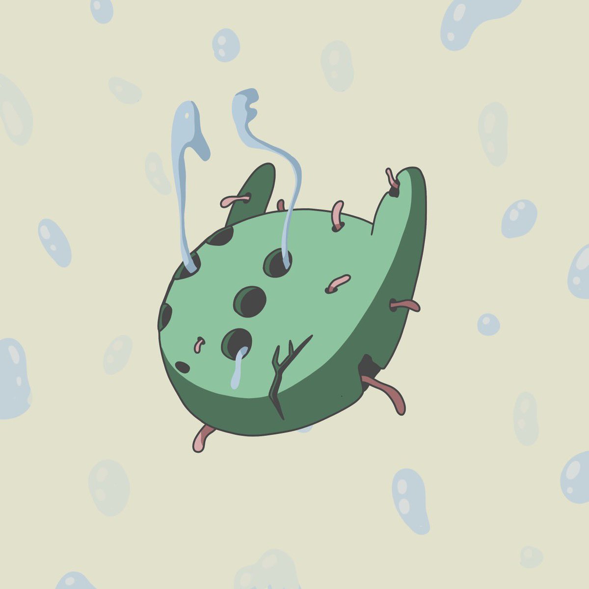 One of the many 1/1s drawn by mason made available on frens marketplace