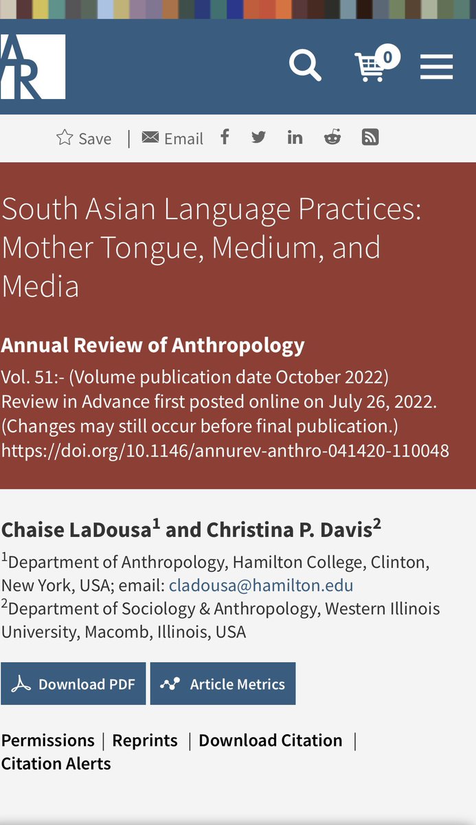 ChristiePDavis's tweet image. Our Annual Review of Anthropology article is published online. #languagepractices #southasia #education #digitalmedia #medium #mothertongur