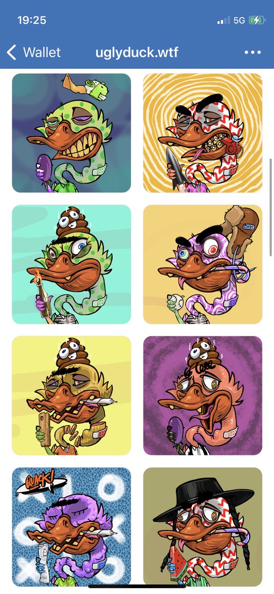 weaponheadsNFT's tweet photo. What do think of my new #uglyduckwtf collection?

@Uglyduckwtf #softstaking #nesting #quack #DuckArmy #QUACKarmy @RichQuack https://t.co/Q9RSsW6FBu