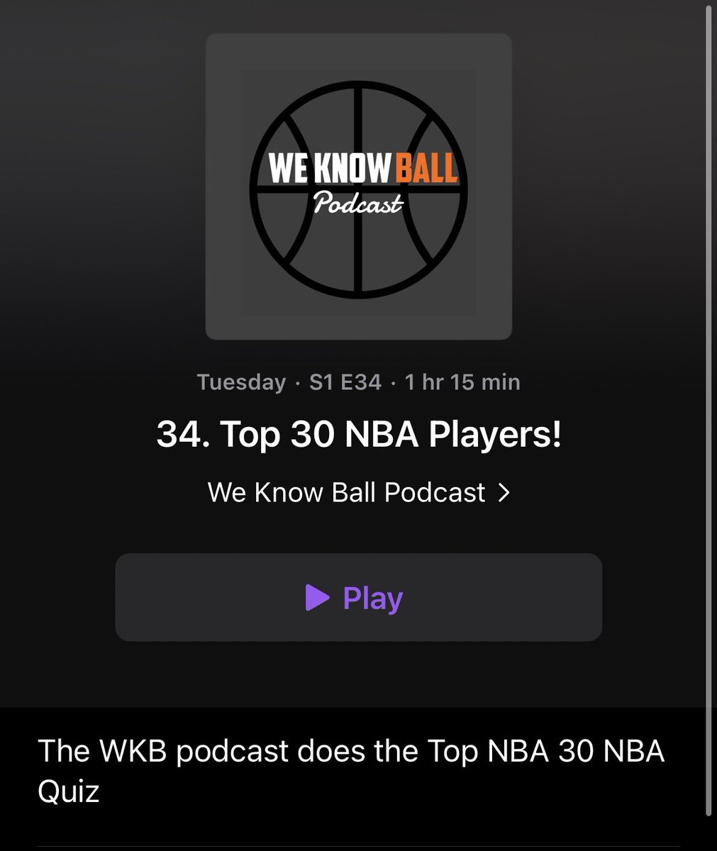 WKBPodcast_'s tweet photo. Our latest episode has dropped!! Checkout how WKB ranked the Top 30 NBA players… https://t.co/0EzYGsFQ11