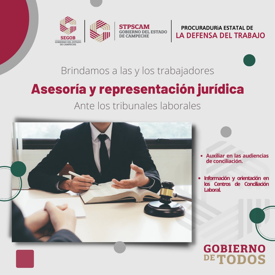stpscam's tweet photo. Procuraduría Estatal de la Defensa del Trabajo ⚖️
⏰Horario de atención de 8:00 a.m., a 4:00 p.m.
Nuestro servicio de asesoría y representación jurídica es ¡GRATUITO!
Para más información llama a los números telefónicos:
981 811 7519 y en Carmen 938 112 6921 ext. 203
#STPSCAM https://t.co/k7vfB8M75T