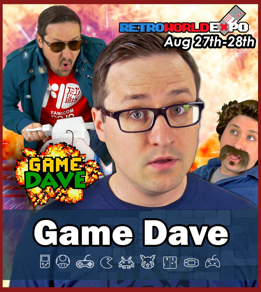 RetroWorldExpo's tweet photo. Welcome @NextGameDave! Game Dave brings the Nostalgia Vision by helping you stay Digitally Distracted! He's known for the import video game series FamiCorner, narrative-driven game reviews &amp; appearing in @thegamechasers movie: Adventures in Game Chasing. https://t.co/ARuBNqQuds https://t.co/1is1B1jdDJ