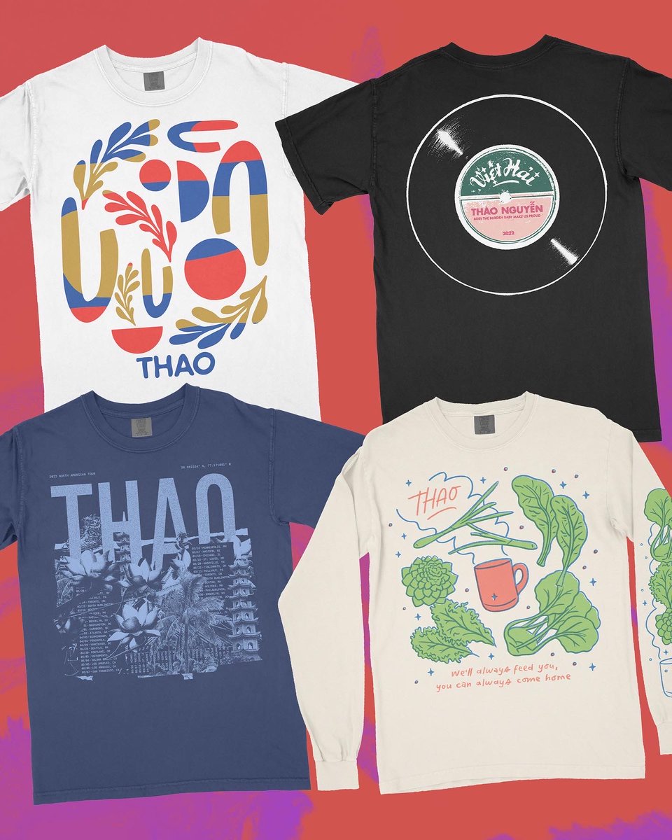 Shirts from Spring '22 Tour now available online at thaothaothao.com 

posters coming soon!
