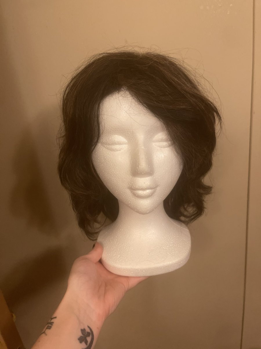 jesssieferrrell's tweet photo. selling these wigs for my mama! after her cancer treatments she thought she’d wear them but ended up not. message me for pricing! 
2nd one is human hair! https://t.co/uUFpyCcLeR