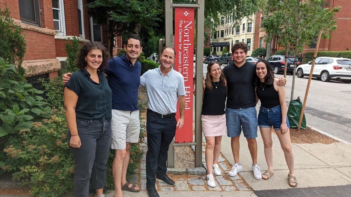 Our team had so much fun meeting with <a href="/AdamL/">Adam Lehman</a>, (President &amp; CEO of <a href="/HillelIntl/">Hillel</a>) at #Northeastern #Hillel!
Pictured, left to right, Sophie (IACT), <a href="/GiladSkolnick/">Giladish</a> (ED), Adam, Ariel (Assistant Dir), Ethan (Springboard), and Liron <a href="/JewishAgency/">The Jewish Agency for Israel</a> #Israel Fellow.