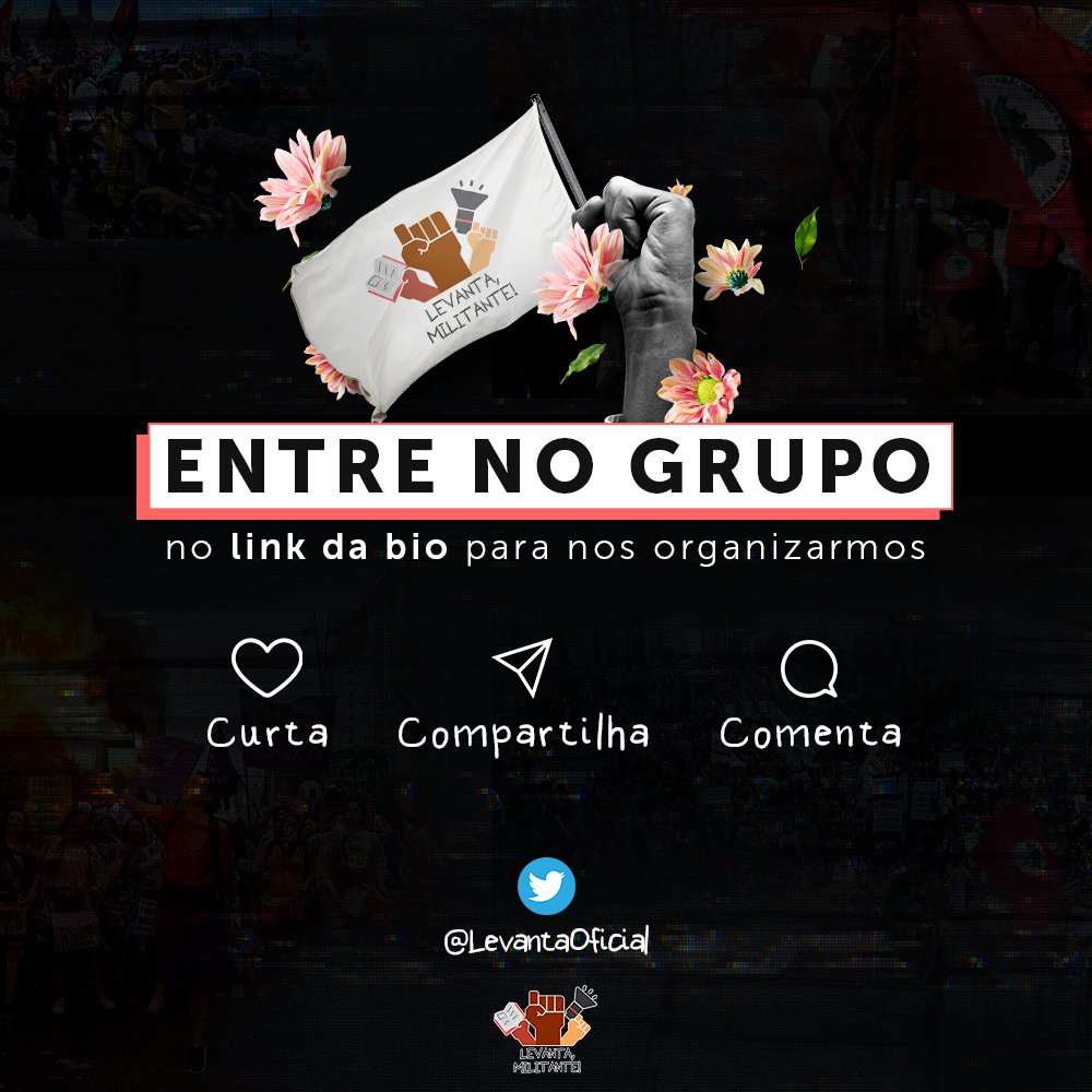 LevantaOficial's tweet photo. Quer participar do evento presencial?

Entra no grupo
https://t.co/3sdHvb9kTk https://t.co/AYyiBA38hJ