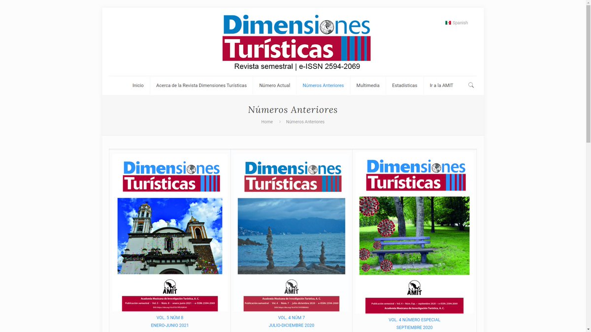 DimenTur's tweet image. #DimensionesTurísticas te invita a revisar la sección de Números Anteriores en dimensionesturisticas.amiturismo.org/numeros... versiones digitales en acceso completo. ¡Visítanos!