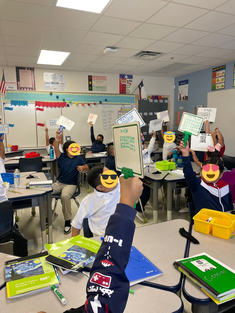 MsPineros's tweet photo. 3rd grade is practicing their multiplication strategies… Mastering their use of ✨arrays✨ today! @DES_Hornets @GISDTLD @gisdnews #GISDMathRocks https://t.co/2WfzP3wjSM