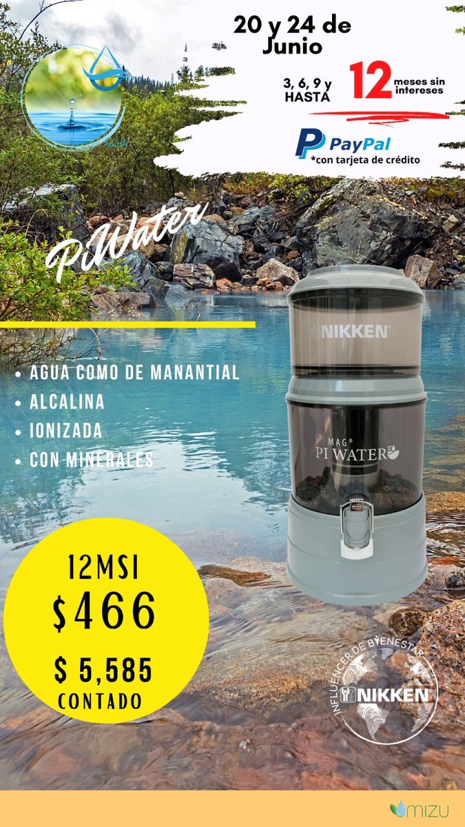 La situación del agua cada día está peor y los garrafones cada vez más caros y escasos. No te puedes perder este #Giveaway 💦
Mi Persona ha instalado esta maravilla en 9 cocinas y cafeterías, te lo recomiendo ampliamente. (Ojo con las imitaciones) #AguaDeManantial #Nikken