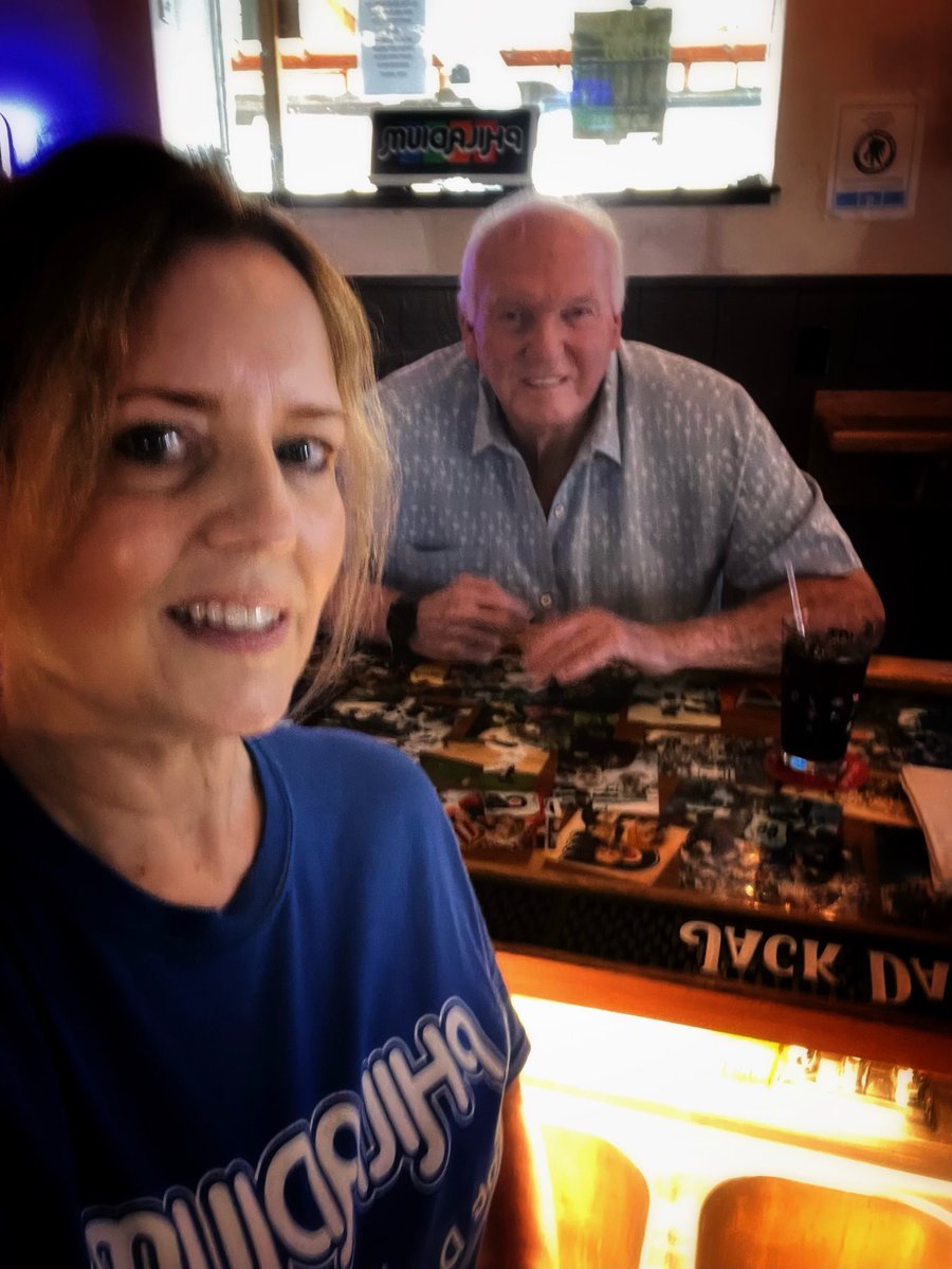 CMBaseball41's tweet image. Fried bologna sandwich and pickles with Lucia at Philadium on Packer today for lunch.