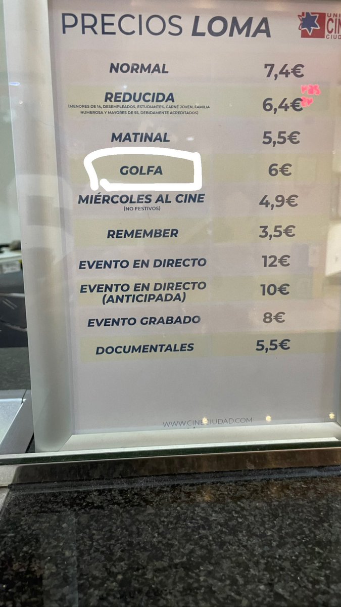 Chicas teneis descuento en el cine!!!