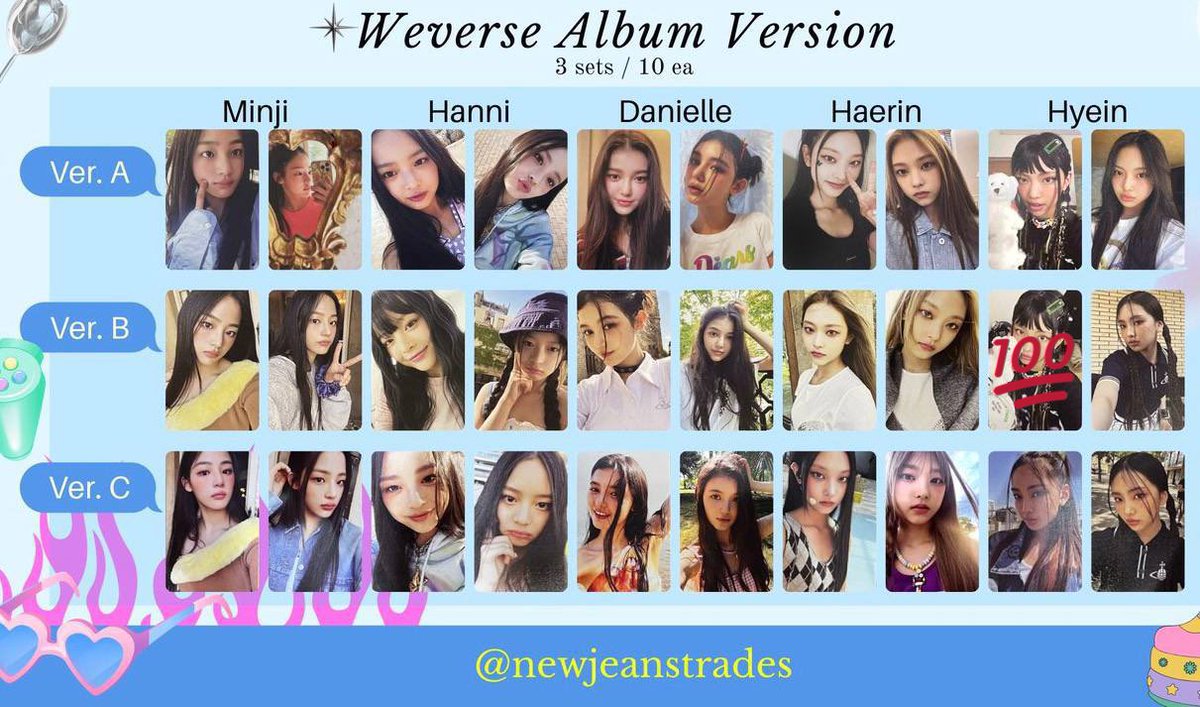 wts newjeans newji nj weverse album photocards pcs pc ph ₱60 ea