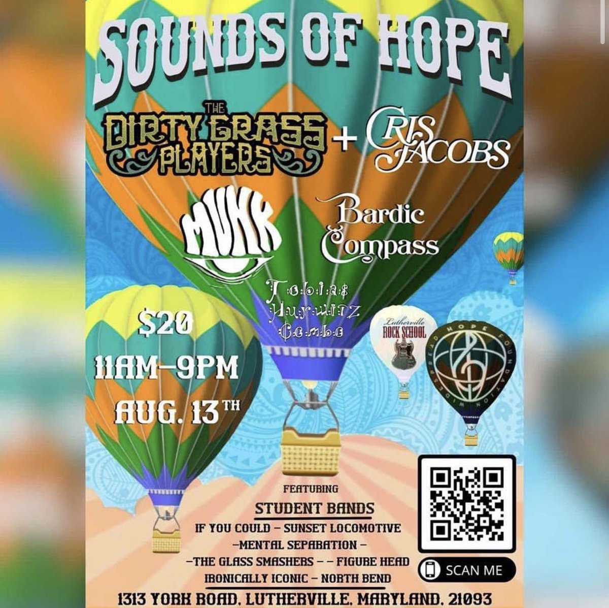 DPBmore's tweet image. 📣SHOW ANNOUNCEMENT📣
Aug 13th full day affair + help raise $ for a good cause! Our friends over @ Widespread Hope Foundation have a wonderful event planned from 11AM-9PM ending in time for you to come to @WeareEosMusic for the night @The8x10 $ goes to HOPE IN HAND
*LINK IN BIO*