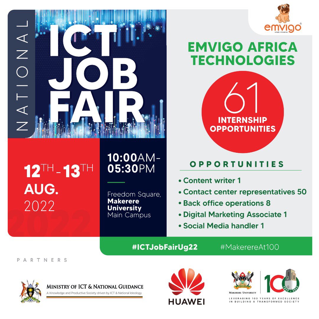 kyabz12's tweet photo. @IctJobFairUg22  the surging numbers of unemployed youth, the ICT Job Fair seeks to facilitate the narrowing down of unemployment rates among Uganda’s youth  @MoICT_Ug @Makerere https://t.co/4zgYS09Xyk