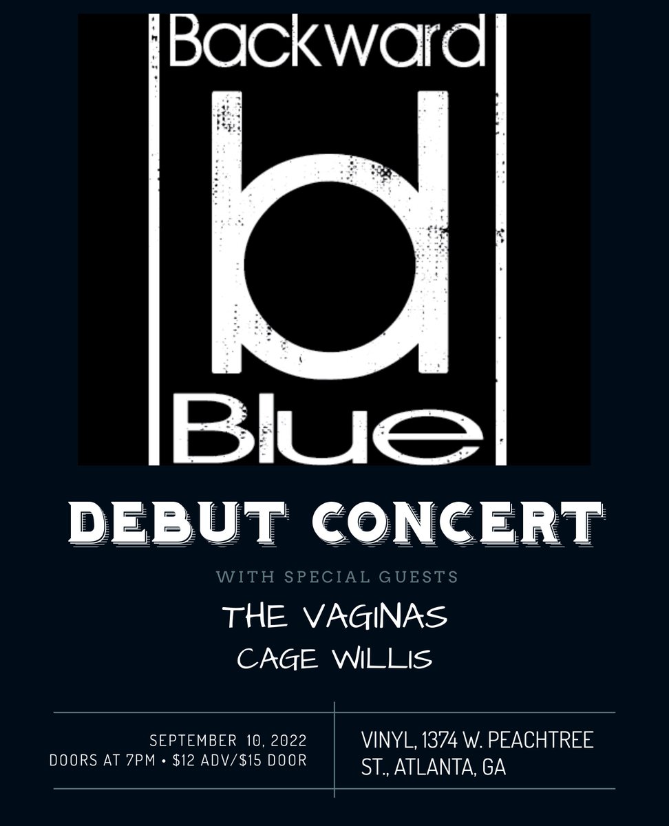 We are giving away 2 tickets to @backwardblueofficial in Vinyl on September 10th ‼️ (w/ support from @thevaginasatl & @cagewillis )

Head over to our insta @centerstageatl for details on how to enter!