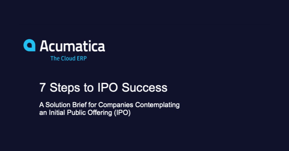 Contemplating going public? Follow these seven steps to IPO success: acumati.ca/3RR82u5 #IPO #IPOsuccess