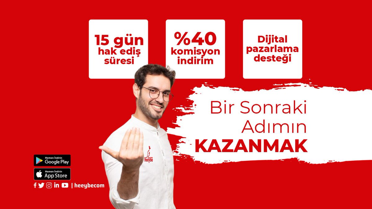heeybe ile birlikte kazan!
#heeybe #heybe #hey #heeybecom #heeybeişortağım #heeybeişbirliği #işbirliği  #fırsat #online #eticaret #eticaretalışveriş #pazarlama #dijitalpazarlama #ecommerce #digitalmarketing #digitalmarketingtrends #onlineshoping #b2b #satış #mağaza #kampanya