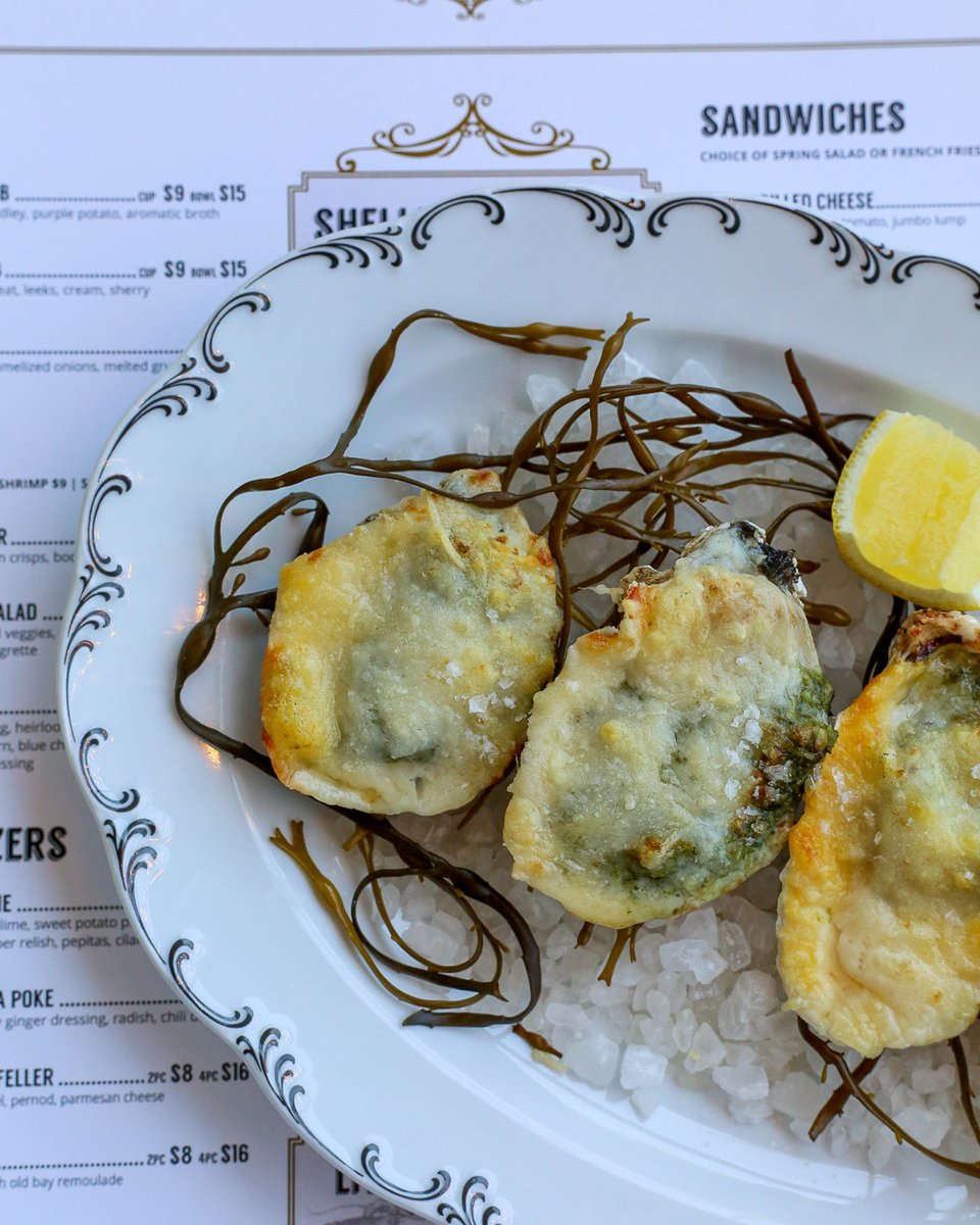 LochBar's tweet photo. Oyster Rockefeller | Creamed Spinach • Fennel • Pernod • Parmesan Cheese https://t.co/QxHpGzw7og