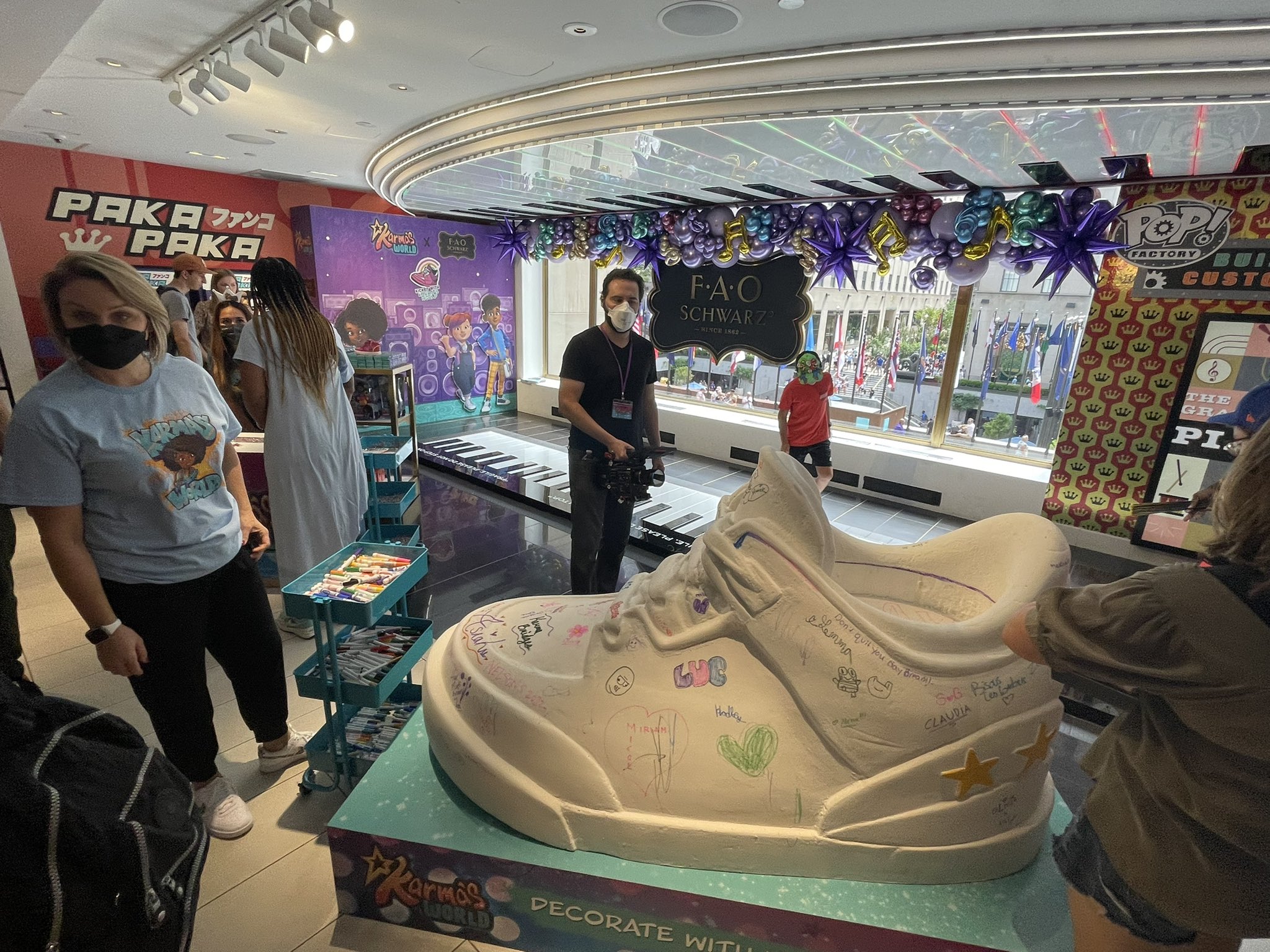 FAO Schwarz on X: Today is the day! There is still time to join us at the  Kick it with Karma's World event. Come dance, play, and support charity  sneaker drive with