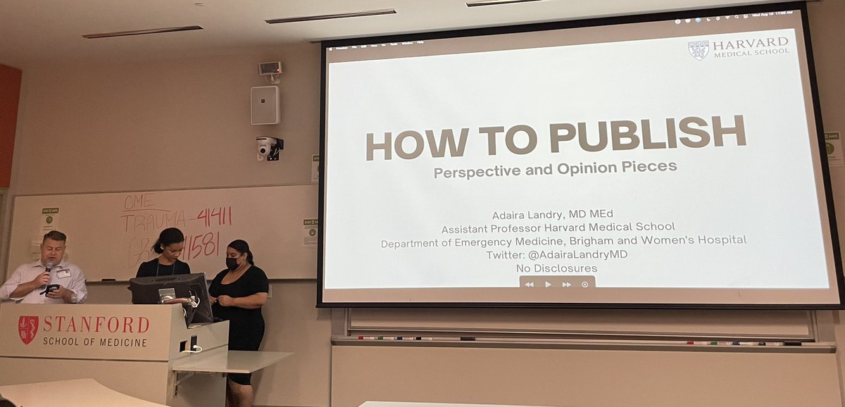 Omg omg omg!!! 

Dr. <a href="/AdairaLandryMD/">Adaira Landry, MD MEd</a> in the house!!

Giving <a href="/StanfordEMED/">StanfordEM</a> #GrandRounds #EMConf.... 

#MedEd #whatdoctorslooklike #HeforShe