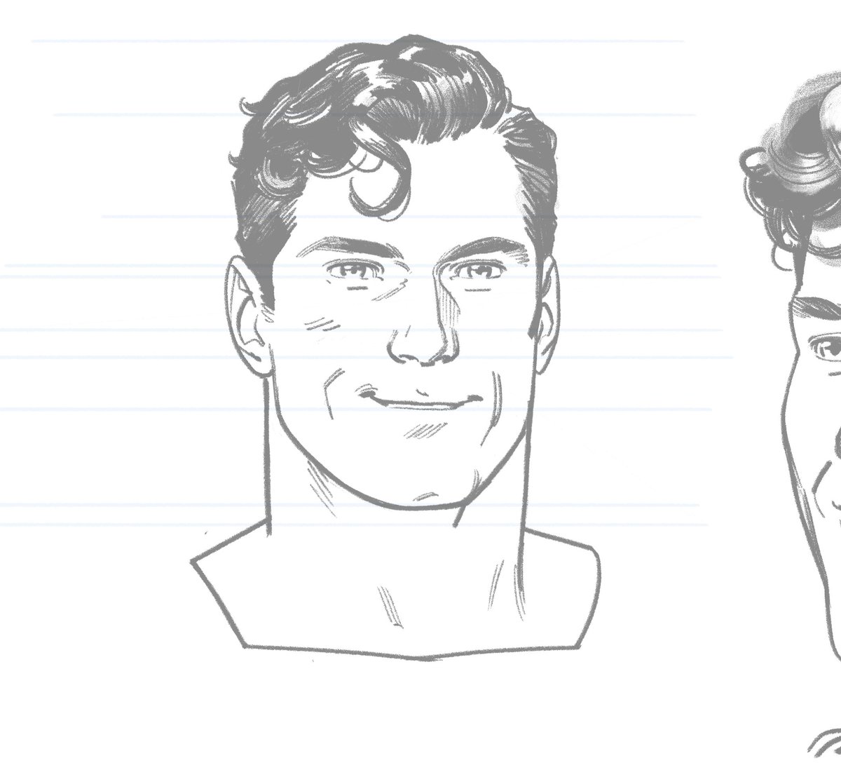 Did a study with the Cavill hair and the hair is the only thing I didn't futz with a little bit. He figured it out! https://t.co/J3Lfwl8XOc 