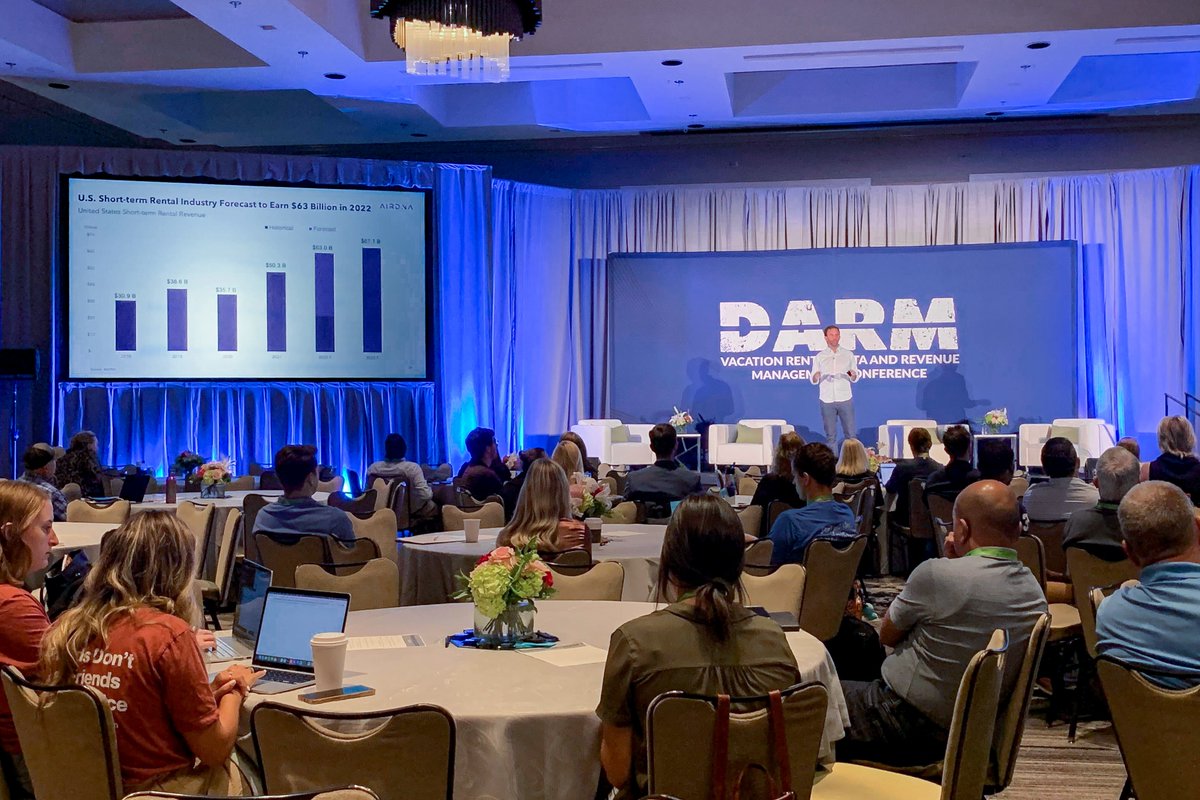 vacasarentals's tweet photo. Day 2 of @VRMIntel's #DARM conference kicked off with the latest data trends from @airdna. Later in the day, Mike Bohmer, our Interim Head of Revenue Management at Vacasa, took part in a panel discussion on What Is Changing in the OTA/Distribution Landscape.
#Vacasa #VRMIntel https://t.co/zSdrkuGyil