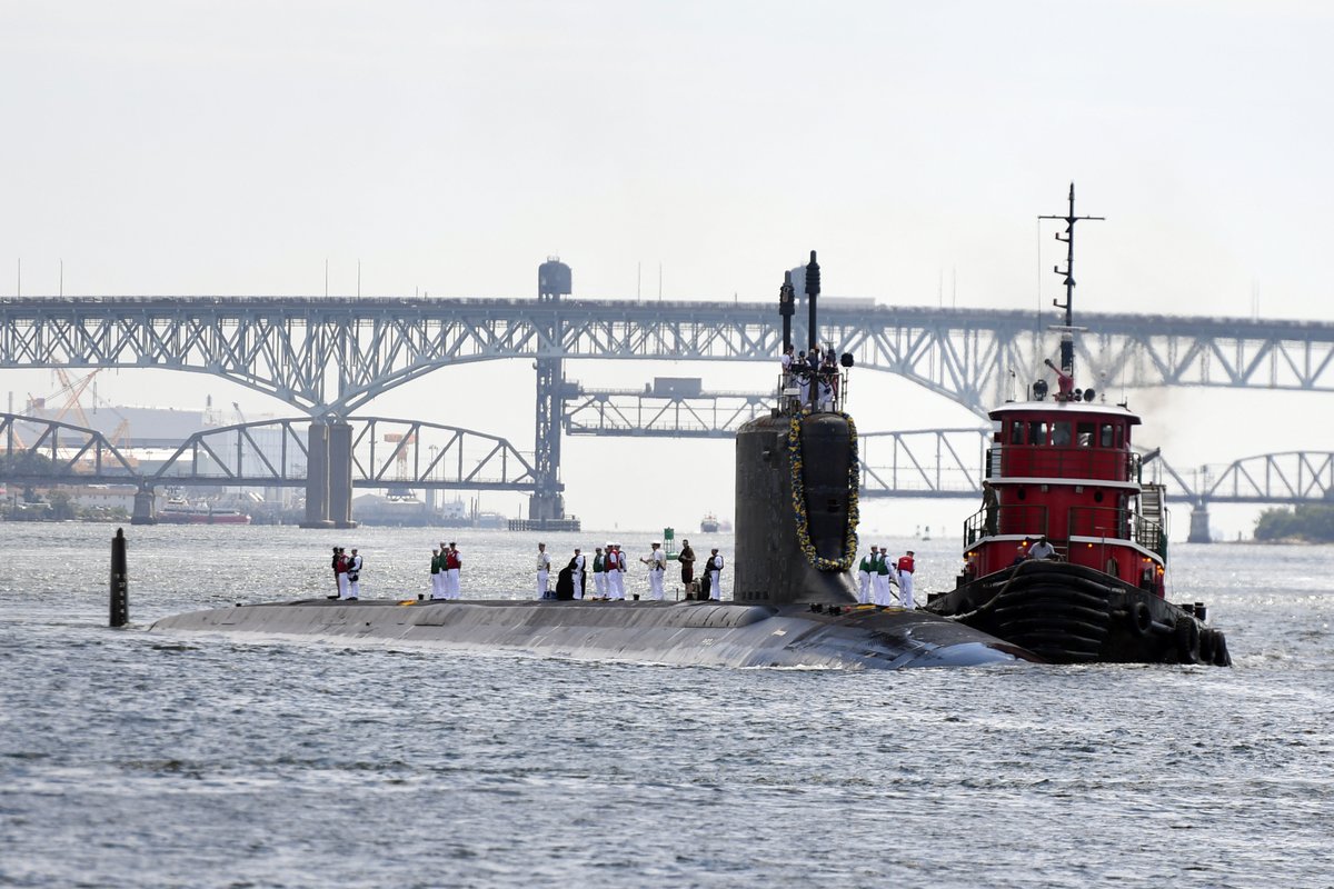 GrotonSubs's tweet image. The #submarine USS #Indiana returned home from deployment today - follow this link for more info: bit.ly/3pb5x90 #USNavy #subs #homecoming #reunited
