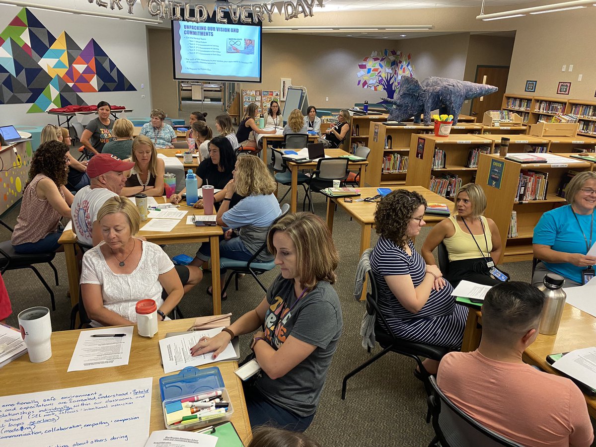 BMES_PRIN's tweet photo. Incredible morning laying the foundation for the 2022-2023 school year!  We had a fun morning welcoming new teammates and preparing for a championship level school year!! #StVrainStorm @DPerfettiDeany https://t.co/NrltaKkvNq