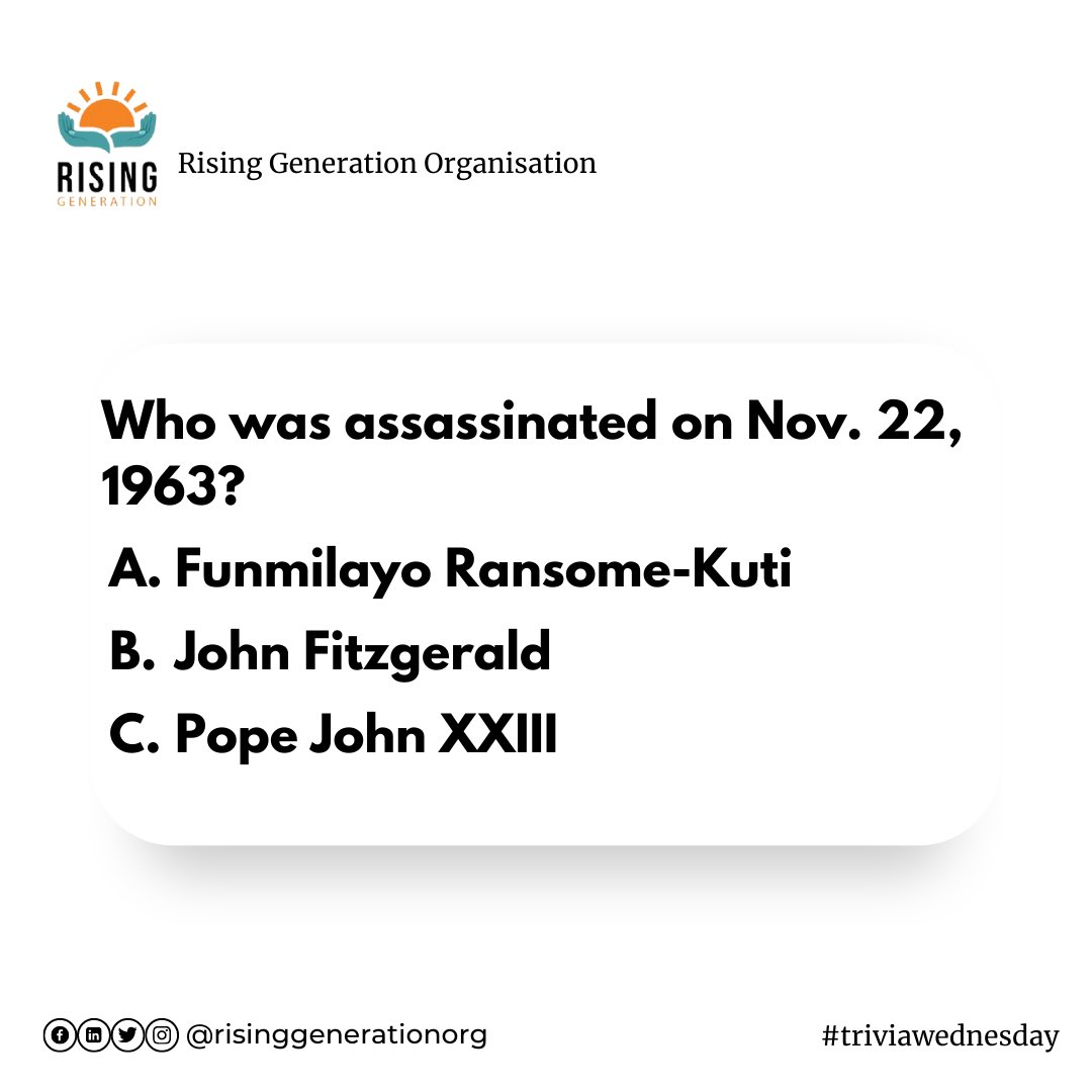 risinggenorg's tweet photo. Let’s put your knowledge skills to the test!
#rigo #risinggeneration #risinggenerationorg #teachtheyouth #youthempowerment #trivia #triviawednesday #knowhistory https://t.co/hmZwGEqX65