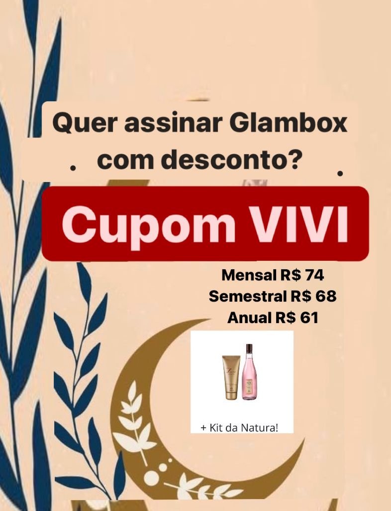 VIVIBAHIA's tweet photo. GLAMBOX 𝗽𝗮𝗴𝗮𝗻𝗱𝗼 𝗺𝗮𝗶𝘀 𝗯𝗮𝗿𝗮𝘁𝗼? 
🌸🌸🌸𝗖𝘂𝗽𝗼𝗺 𝗩𝗜𝗩𝗜 🌸🌸🌸
🌸🌸🌸𝗖𝘂𝗽𝗼𝗺 𝗩𝗜𝗩𝗜 🌸🌸🌸
📍𝗠𝗲𝗻𝘀𝗮𝗹 𝟳𝟰,𝟲𝟭 
📍𝗦𝗲𝗺𝗲𝘀𝘁𝗿𝗮𝗹 𝟲𝟴,𝟯𝟭 (𝟲𝘅)
📍𝗔𝗻𝘂𝗮𝗹 𝟲𝟭,𝟭𝟭, (𝟭𝟮𝘅)  𝗲 𝘁𝗲𝗺 𝗯𝗿𝗶𝗻𝗱𝗲: 𝗸𝗶𝘁 NATURA!!! https://t.co/C5NFO2CN8F