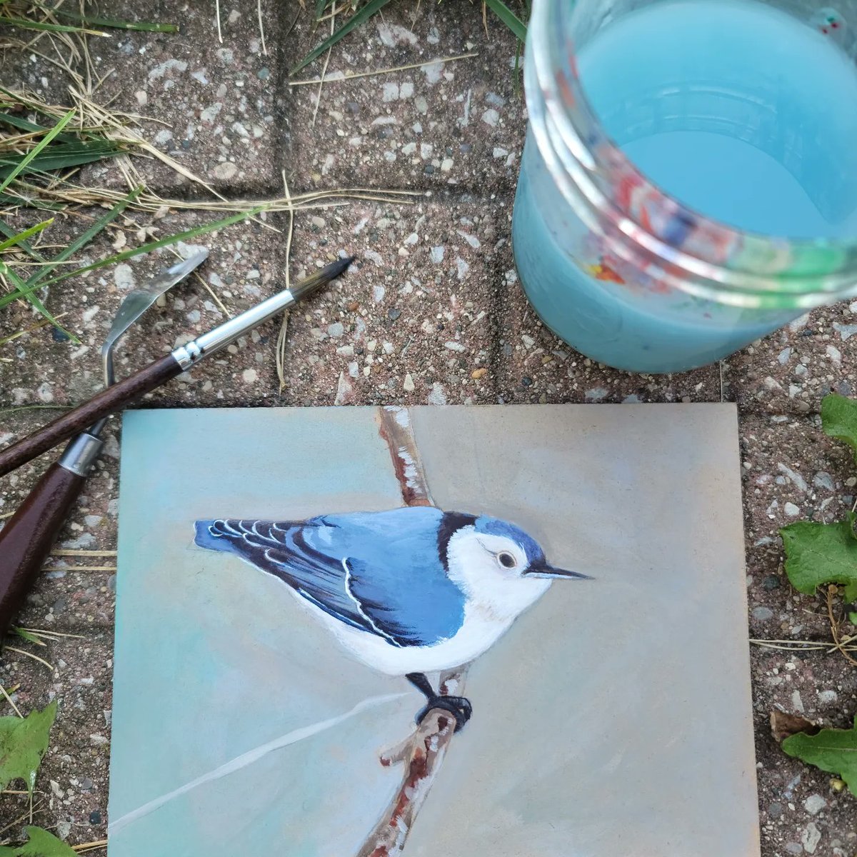 GACHAQUEST's tweet photo. Bird #painting #acrylicpainting #art https://t.co/xDC0fH14v7