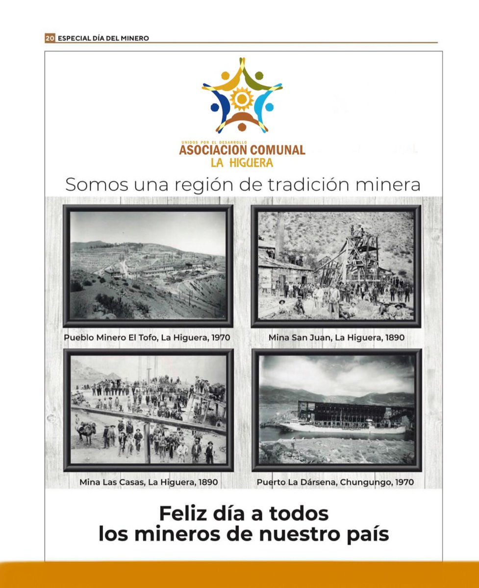 Mineral #LaHiguera y #ElTofo Por décadas formando parte de nuestra historia, de nuestra cultura y nuestra esencia 💪🏼😎
Feliz día Mineras y Mineros 👷🏻‍♀️👷🏻⛏
<a href="/Mesa_Comunal/">Asociación Comunal de La Higuera</a> @MesaJovenes <a href="/MiRadiols/">Mi Radio</a> <a href="/LaHigueraMuni/">Muni La Higuera</a>