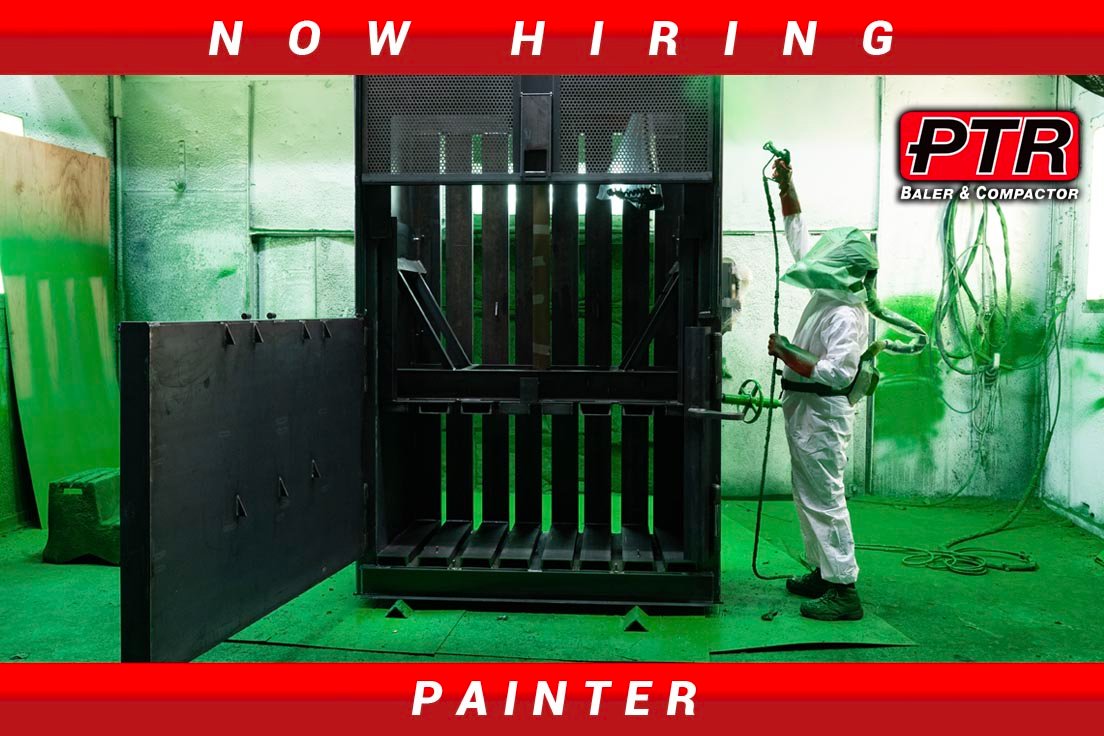 PTRsGreen's tweet photo. Apply: jobs@ptrco.com

PTR Baler and Compactor is a leader in the production of trash compactors and balers for recyclable products. The company's thriving due to growth, stability and client retention. Due to these factors, PTR is expanding the workforce and is hiring Painters. https://t.co/Seq0YdwzQH