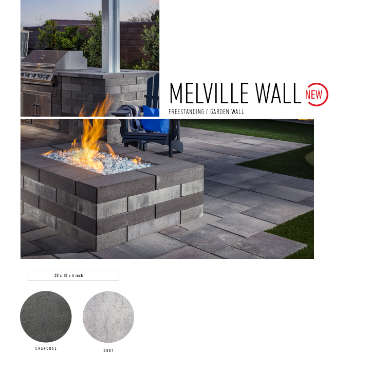 ⭐ New for 2023 ⭐ Avant-Garde inspired smooth profile and subtle chamfer results in a truly modern wall.

Colours available in: Charcoal and Grey

#BelgardCanada #BelgardOutdoorliving #Comingin2023 #ProductLaunch #MelvilleWall #GardenWall #RetainingWall #Pavers #Hardscape