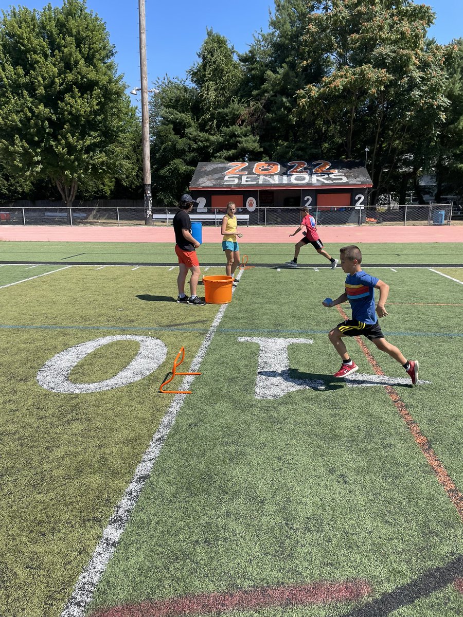 NextLevelRunNJ's tweet photo. Day 3 was a fun day all around and the start of our team competition.  After morning circuits kids competed in the always favorite water balloon toss and relays. https://t.co/azIYDM4Xau