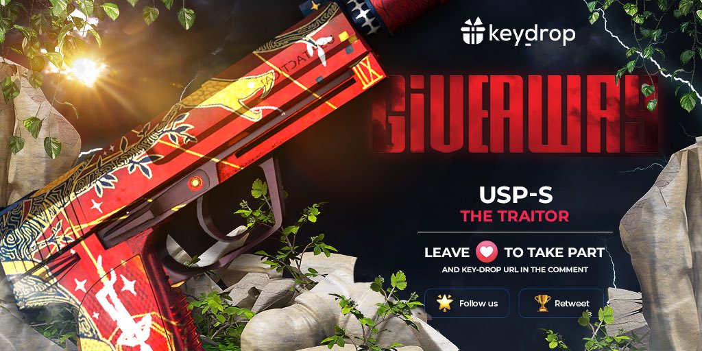 Giveaway on USP-S | The Traitor 🎁

👊 Just leave ❤️ under the post! 
🌟 Follow us!
🏆 Retweet!
 
⏰ Wait 24 hours!

#freeskins #csgoskinsgiveaway #csgoskinsfree #giveaway #airdrop #csgocases #csgocase #csgoesport #skins #csgoskins #keydrop #keydropcom #csgo