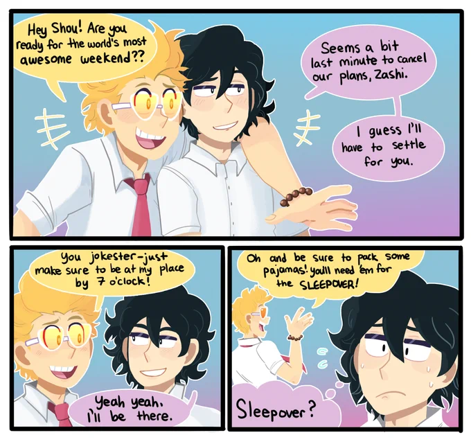 Erasermic sleepover! 💫🌟 (1/2) 