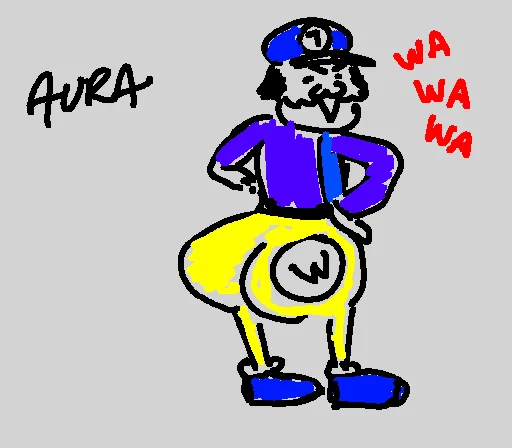 Thanks for watching  and I on Arcade Pit if you did! Here is the caked up Waluigi that I drewthanks  for having us!! 