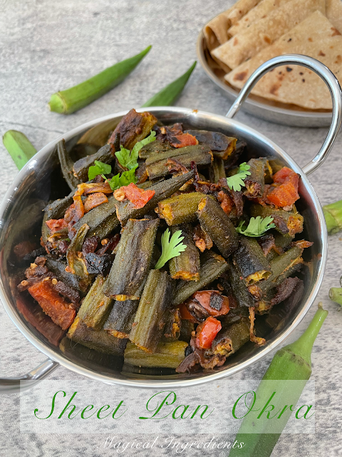 magicalingrdnts's tweet photo. Sheet Pan Okra #farmersmarketweek - This is a simple, #delicious #okra #curry made easily in a #sheetpan that is bold in #flavors #side #farmersmarketwekk #vegan #veggies #bhindi https://t.co/9bu6veIoeT https://t.co/fefef4wdcq