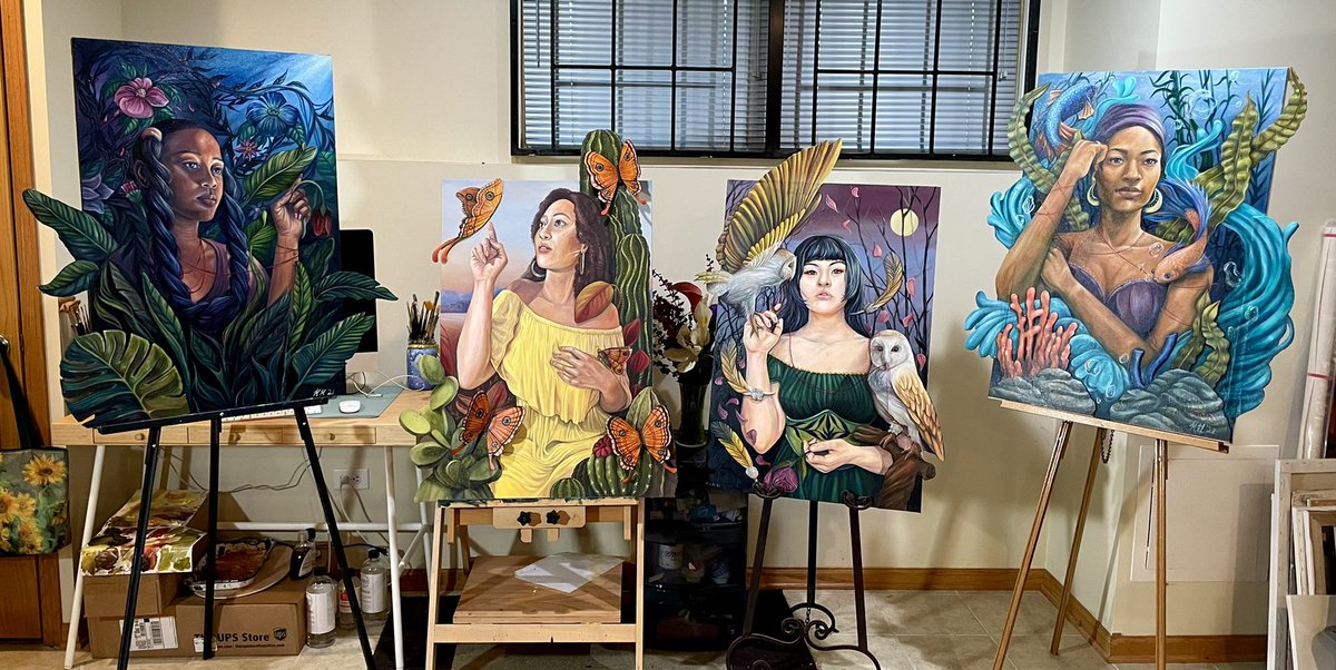 momikoi_'s tweet photo. This series of my paintings are finally done! ✨ https://t.co/SVAxvS6Ldb
