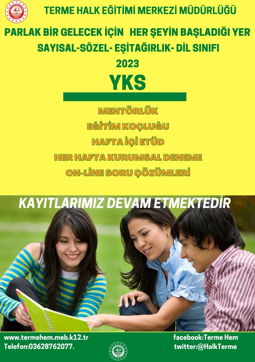 Terme Halk Eğitimi Merkezi Müdürlüğü (@halkterme) on Twitter photo 