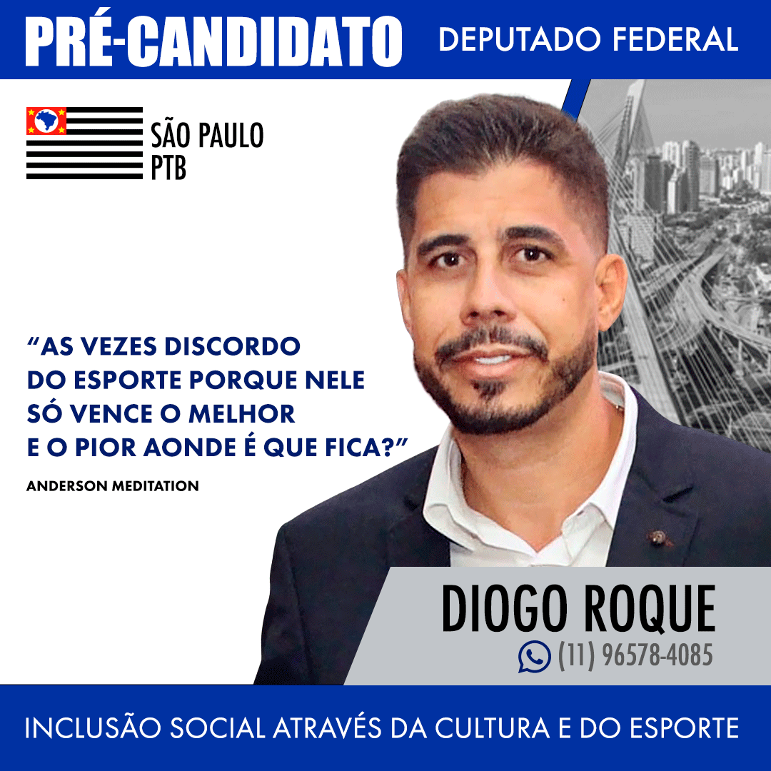 Diogotroque's tweet photo. Diogo Roque 
Pré - Candidato Deputado Federal

Inclusão social através da Cultura e do Esporte.
#ptbrasil #ptbnacional #PTB14 https://t.co/Cd5sOx9wxN