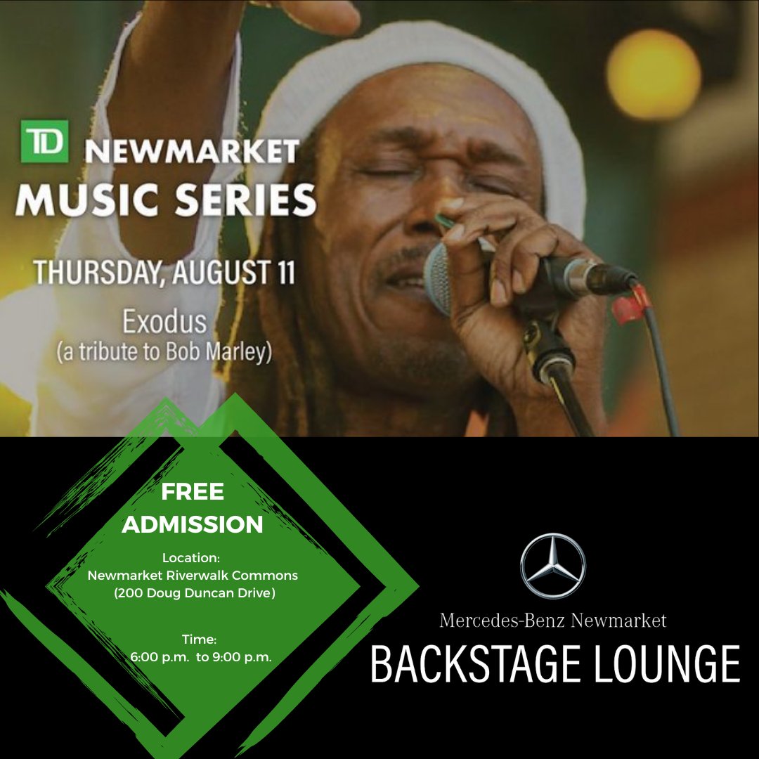 MB_Newmarket's tweet photo. 😎✅Join us tomorrow at our Backstage Lounge and participate in our Giveaway!
🤗Everyone welcome (free and no reservation needed)
#tdnewmarketmusicseries
#tributeconcerts
#summer
#gift
#loungearea
#newmarket
#riverwalkcommons
#hotelcalifornia
#exodus
#bobmarley
#TD
#tdnewmarket https://t.co/OzTClJRHAx